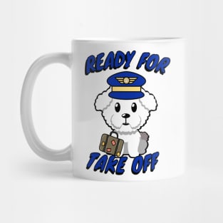 Cute Furry dog is a pilot Mug